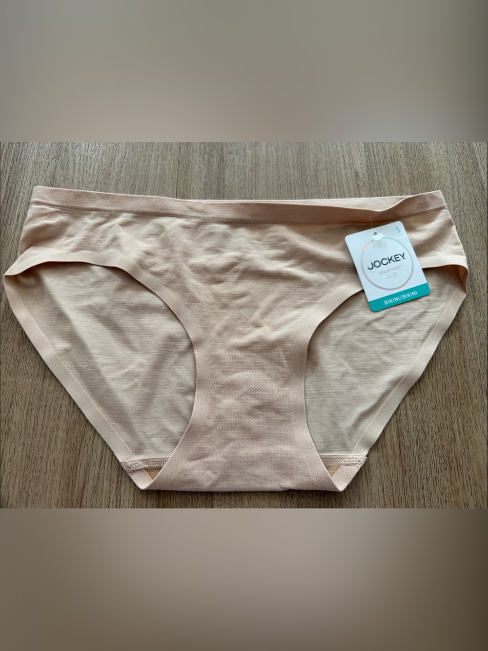 NWT Jockey Seamless Bikini Briefs - beige size 5